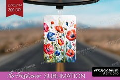Summer Flowers Air Freshener PNG - Floral PNG Sublimation Product Image 1