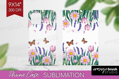 Summer Flowers Phone Case PNG - Floral Case PNG Sublimation Product Image 1