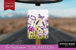 Summer Flowers Air Freshener PNG - Floral PNG Sublimation Product Image 1