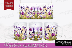 Summer Flowers Mug Wrap - Floral Mug PNG Sublimation Product Image 1
