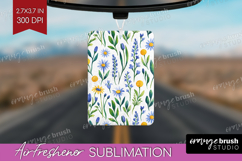 Summer Flowers Air Freshener PNG - Floral PNG Sublimation Product Image 1
