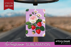Summer Flowers Air Freshener PNG - Floral PNG Sublimation Product Image 1