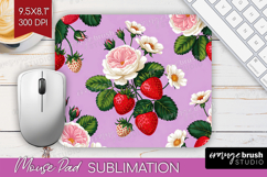 Summer Flowers Mouse Pad Sublimation - Floral Mousepad PNG Product Image 1