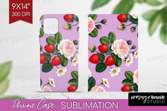 Summer Flowers Phone Case PNG - Floral Case PNG Sublimation Product Image 1