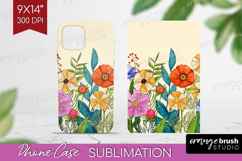 Summer Flowers Phone Case PNG - Floral Case PNG Sublimation Product Image 1
