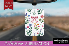 Summer Flowers Air Freshener PNG - Floral PNG Sublimation Product Image 1