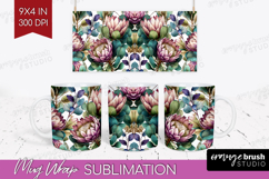 3D Flowers Mug Wrap - Summer Mug PNG Sublimation Product Image 1