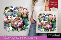 3D Flowers Tote Bag - Summer Tote Bag PNG Sublimation Product Image 1