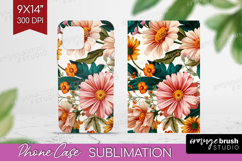 3D Flowers Phone Case PNG - Summer Case PNG Sublimation Product Image 1