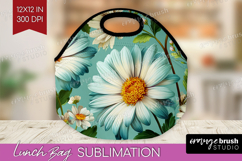 3D Flowers Lunch Bag - Summer Lunch Bug PNG Sublimation Product Image 1