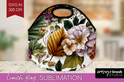 3D Flowers Lunch Bag - Summer Lunch Bug PNG Sublimation Product Image 1