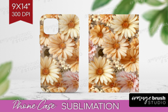 3D Flowers Phone Case PNG - Summer Case PNG Sublimation Product Image 1