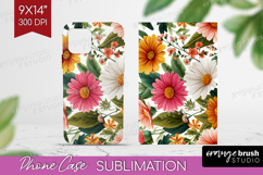 3D Flowers Phone Case PNG - Summer Case PNG Sublimation Product Image 1