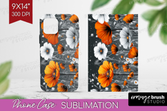 3D Flowers Phone Case PNG - Summer Case PNG Sublimation Product Image 1