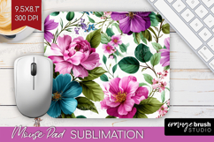 3D Flowers Mouse Pad Sublimation - Summer Mousepad PNG Product Image 1
