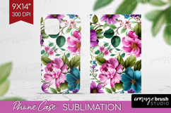 3D Flowers Phone Case PNG - Summer Case PNG Sublimation Product Image 1