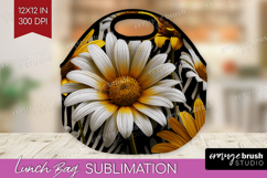 3D Flowers Lunch Bag - Summer Lunch Bug PNG Sublimation Product Image 1