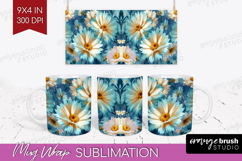3D Flowers Mug Wrap - Summer Mug PNG Sublimation Product Image 1