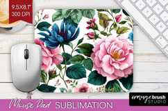 3D Flowers Mouse Pad Sublimation - Summer Mousepad PNG Product Image 1