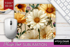3D Flowers Mouse Pad Sublimation - Summer Mousepad PNG Product Image 1