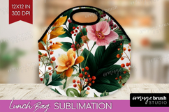 3D Flowers Lunch Bag - Summer Lunch Bug PNG Sublimation Product Image 1