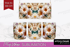 3D Flowers Mug Wrap - Summer Mug PNG Sublimation Product Image 1
