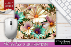3D Flowers Mouse Pad Sublimation - Summer Mousepad PNG Product Image 1