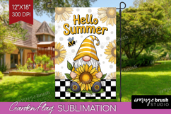 Summer Garden Flag Sublimation - Sping Welcome Sign PNG Product Image 1