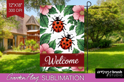 Summer Garden Flag Sublimation - Sping Welcome Sign PNG Product Image 1