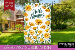 Summer Garden Flag Sublimation - Sping Welcome Sign PNG Product Image 1