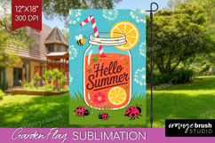 Summer Garden Flag Sublimation - Sping Welcome Sign PNG Product Image 1