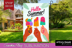 Summer Garden Flag Sublimation - Sping Welcome Sign PNG Product Image 1