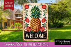 Summer Garden Flag Sublimation - Sping Welcome Sign PNG Product Image 1