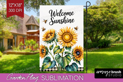 Summer Garden Flag Sublimation - Sping Welcome Sign PNG Product Image 1
