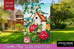 Summer Garden Flag Sublimation - Sping Welcome Sign PNG Product Image 1