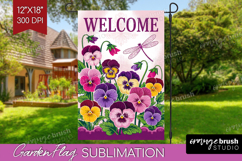 Summer Garden Flag Sublimation - Sping Welcome Sign PNG Product Image 1