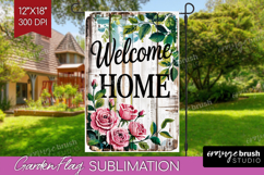 Summer Garden Flag Sublimation - Sping Welcome Sign PNG Product Image 1
