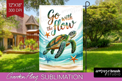 Summer Garden Flag Sublimation - Sping Welcome Sign PNG Product Image 1