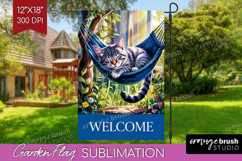Summer Garden Flag Sublimation - Sping Welcome Sign PNG Product Image 1