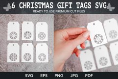 6 Christmas Tags SVG files, tags for presents, New Year Product Image 1