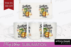 Tea Bourbon Cocktail Mug Wrap Summer Drink Mug PNG Product Image 1