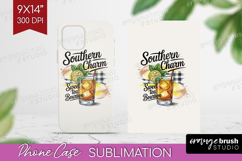 Tea Bourbon Cocktail Phone Case PNG Summer Drink Case PNG Product Image 1