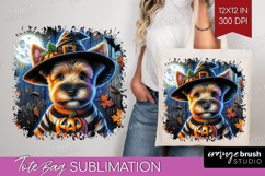 Terrier Dog Tote Bag Halloween Tote Bag PNG Sublimation Product Image 1