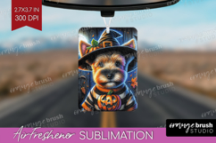 Terrier Dog Air Freshener PNG Halloween PNG Sublimation Product Image 1