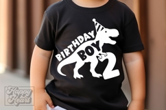 TRex 2nd Birthday Boy SVG - Two Dinosaur Shirt PNG Product Image 1