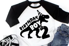 TRex 2nd Birthday Boy SVG - Two Dinosaur Shirt PNG Product Image 2