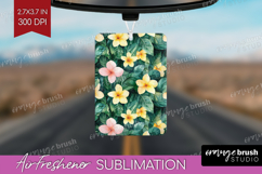 Tropical Flowers Air Freshener PNG - Floral PNG Sublimation Product Image 1