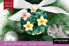 Tropical Flowers Ornament PNG - Floral PNG Sublimation Product Image 1