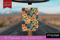 Tropical Flowers Air Freshener PNG - Floral PNG Sublimation Product Image 1
