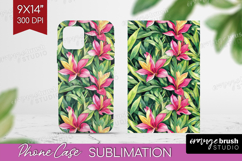Tropical Flowers Phone Case PNG - Floral Case PNG Product Image 1